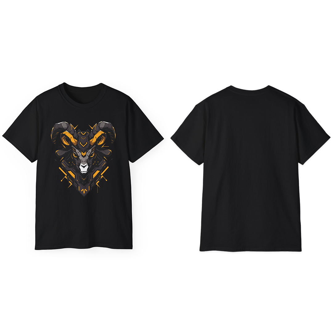 100% Cotton Short Sleeve Tee | Mascot-Goat-004