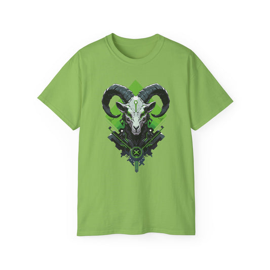 100% Cotton Short Sleeve Tee | Mascot-Goat-006