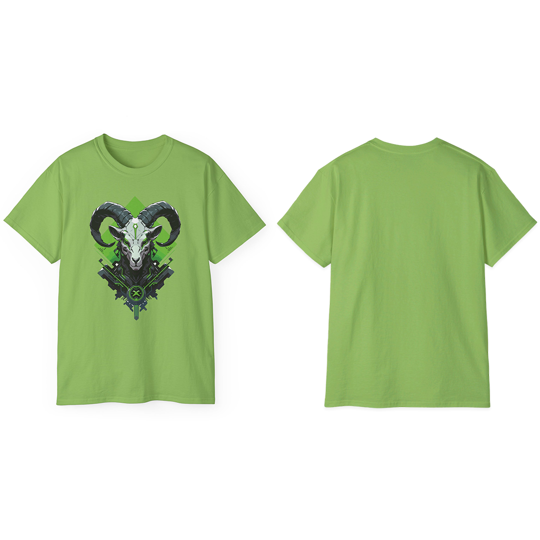 100% Cotton Short Sleeve Tee | Mascot-Goat-006