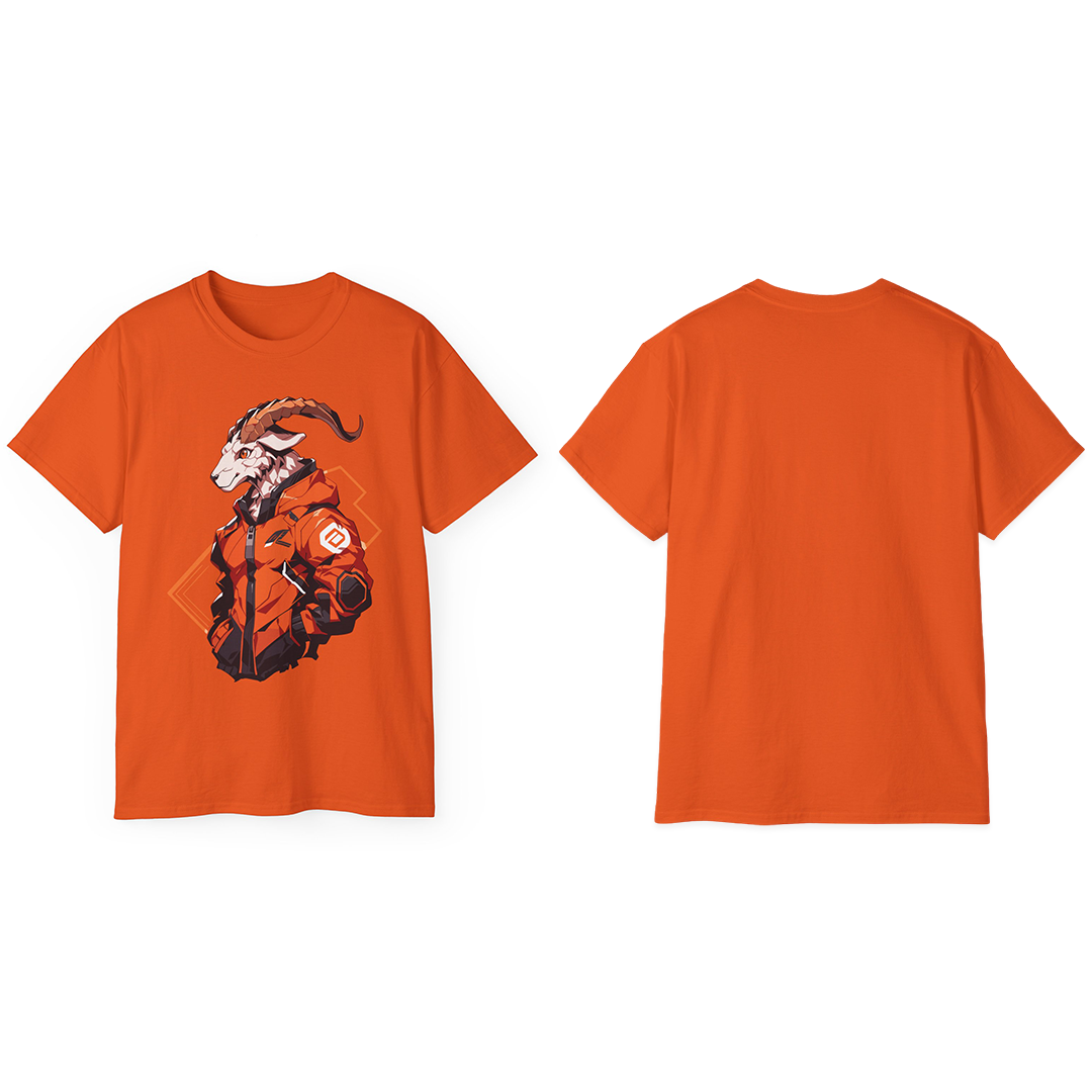 100% Cotton Short Sleeve Tee | Mascot-Goat-007