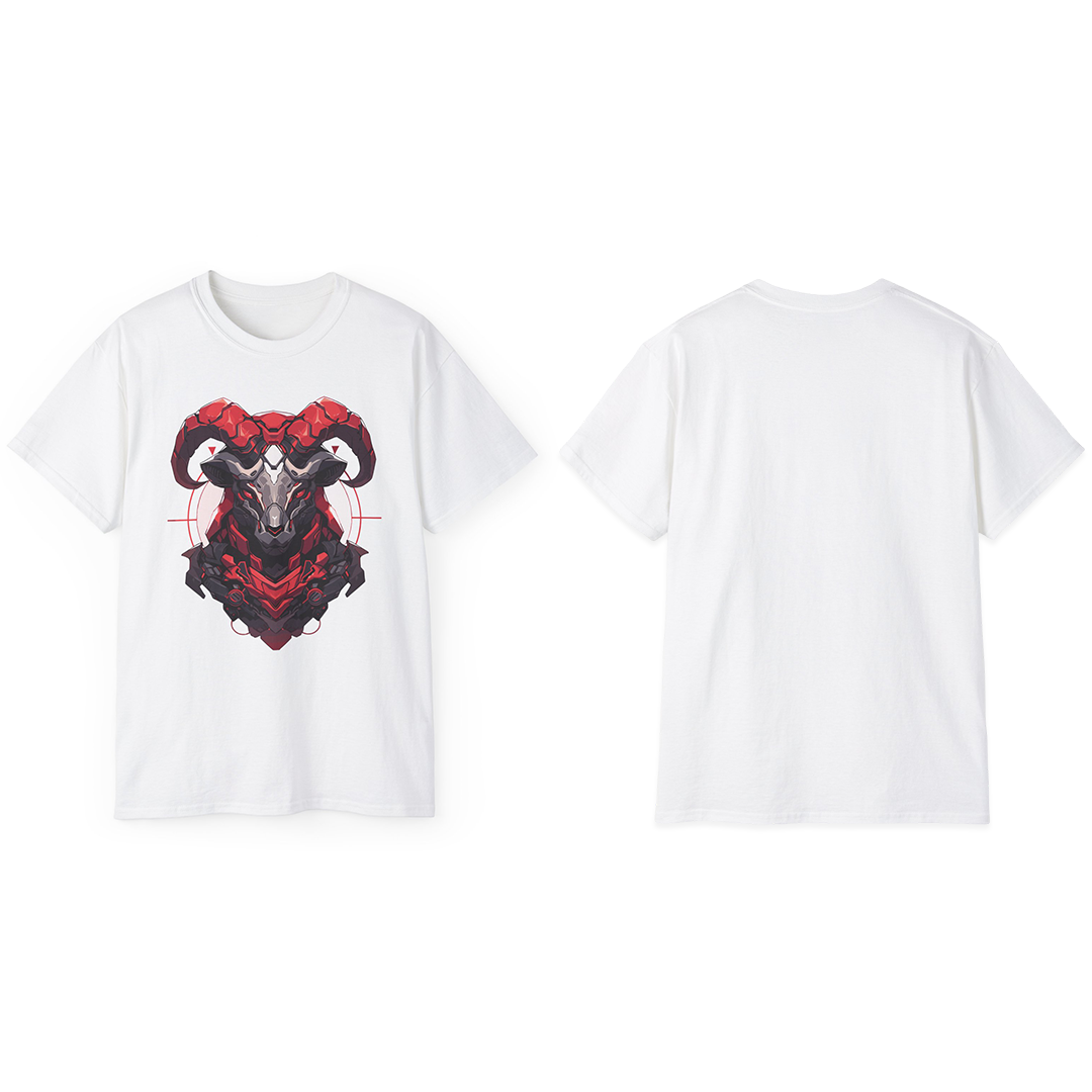 100% Cotton Short Sleeve Tee | Mascot-Goat-009