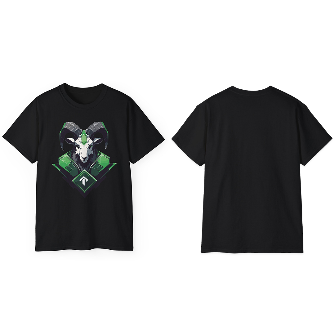 100% Cotton Short Sleeve Tee | Mascot-Goat-011