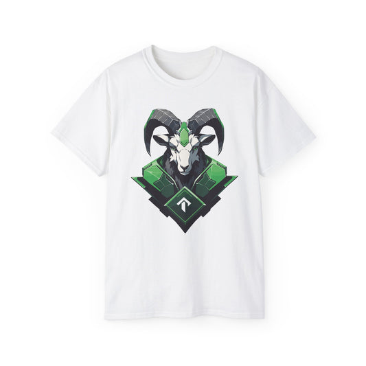 100% Cotton Short Sleeve Tee | Mascot-Goat-011