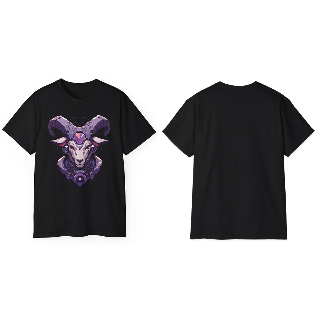 100% Cotton Short Sleeve Tee | Mascot-Goat-015