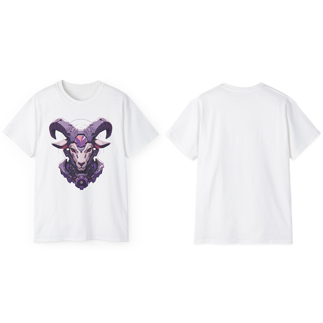 100% Cotton Short Sleeve Tee | Mascot-Goat-015