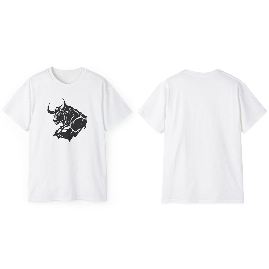 100% Cotton Short Sleeve Tee | Minimalism-Bull-002