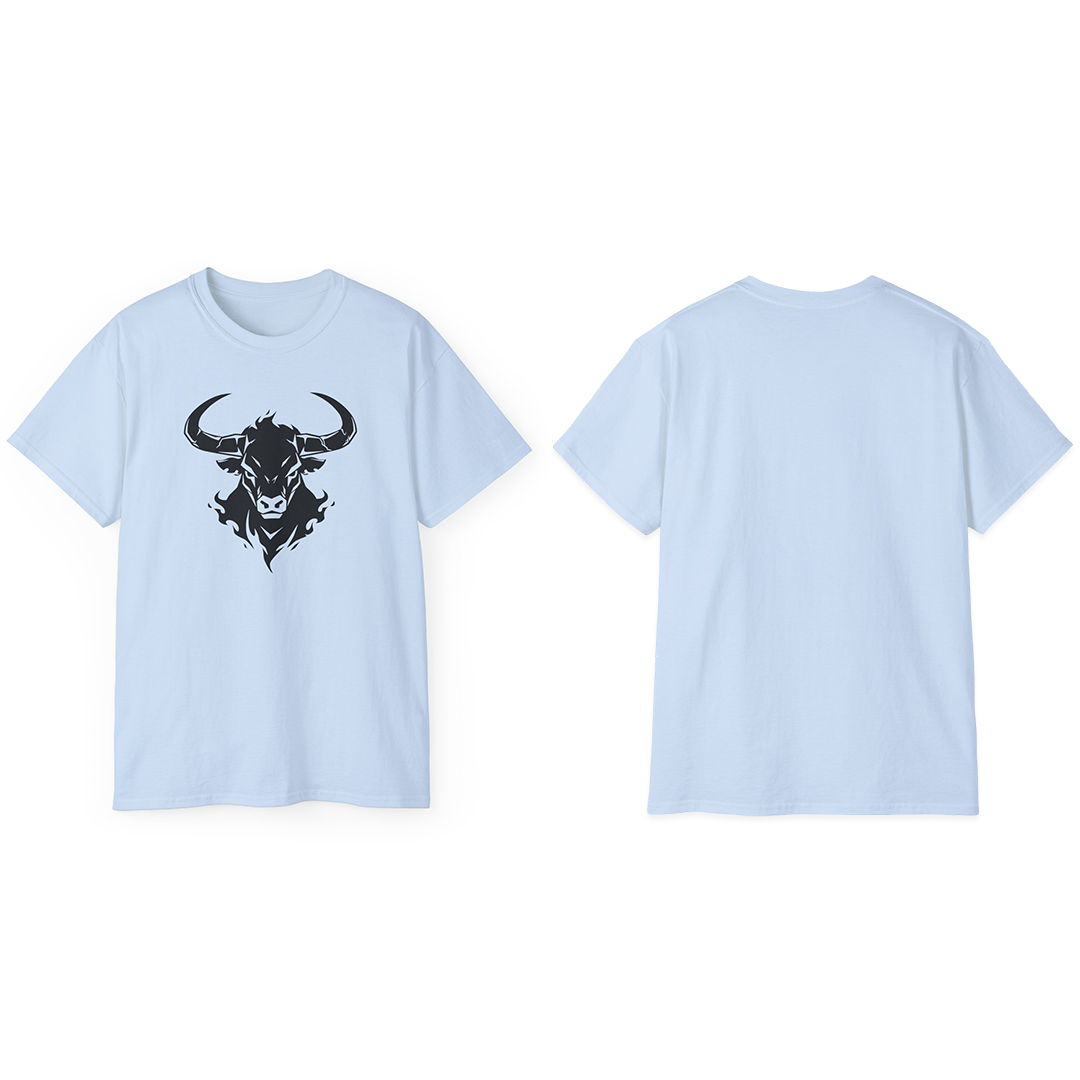 100% Cotton Short Sleeve Tee | Minimalism-Bull-003