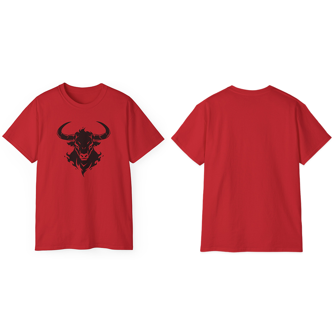 100% Cotton Short Sleeve Tee | Minimalism-Bull-003