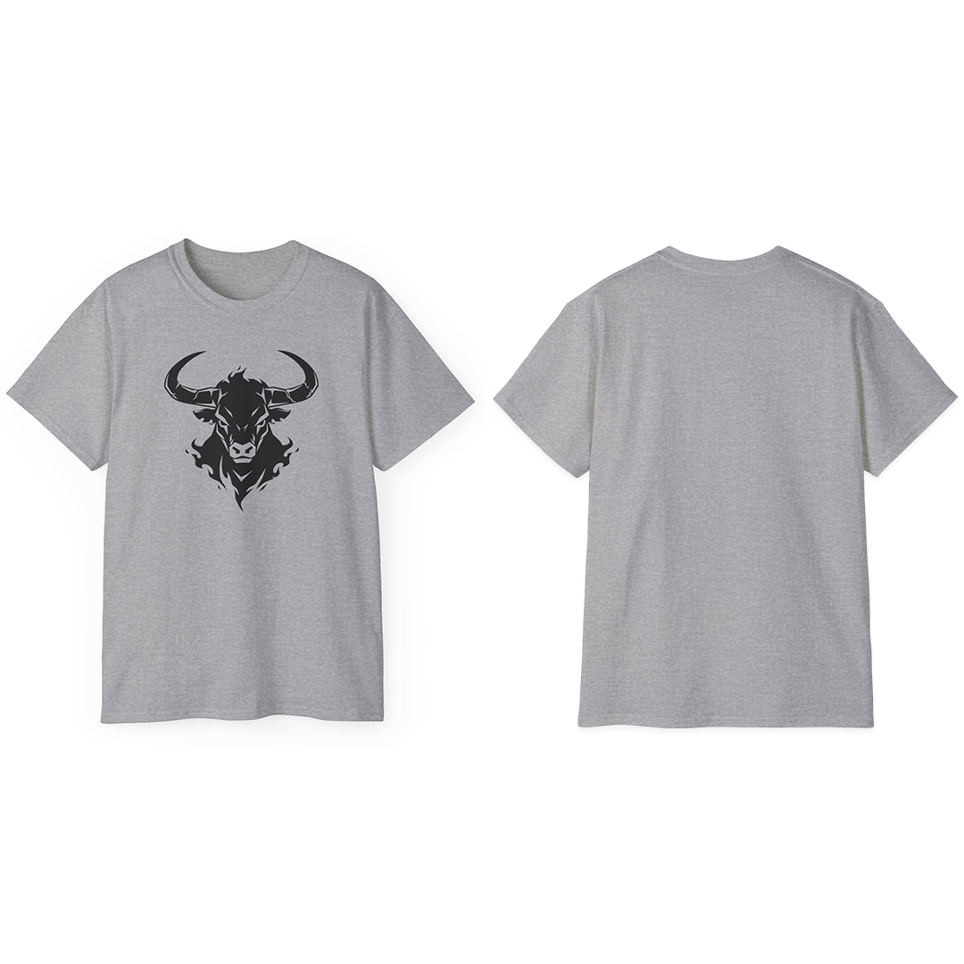 100% Cotton Short Sleeve Tee | Minimalism-Bull-003