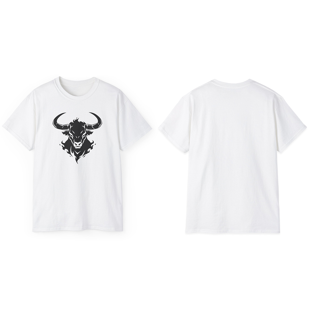 100% Cotton Short Sleeve Tee | Minimalism-Bull-003