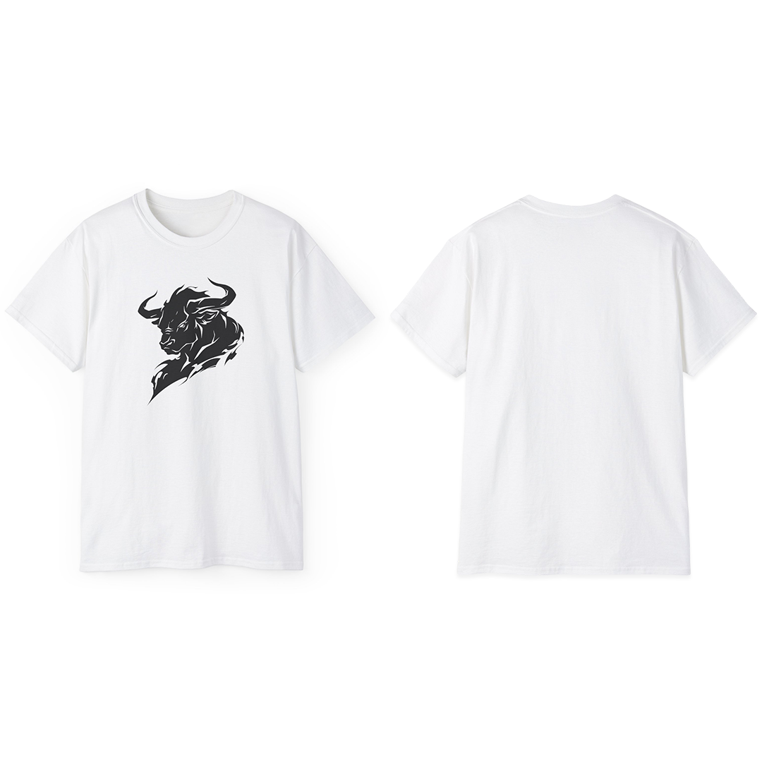 100% Cotton Short Sleeve Tee | Minimalism-Bull-004