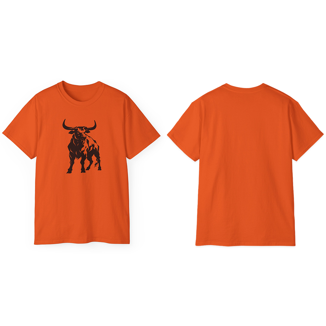 100% Cotton Short Sleeve Tee | Minimalism-Bull-005