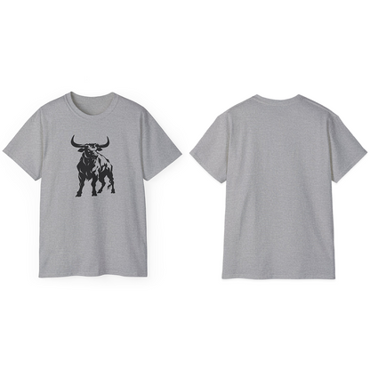 100% Cotton Short Sleeve Tee | Minimalism-Bull-005