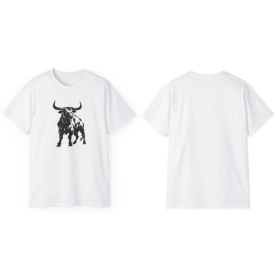 100% Cotton Short Sleeve Tee | Minimalism-Bull-005