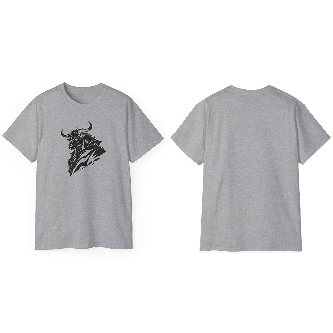 100% Cotton Short Sleeve Tee | Minimalism-Bull-006