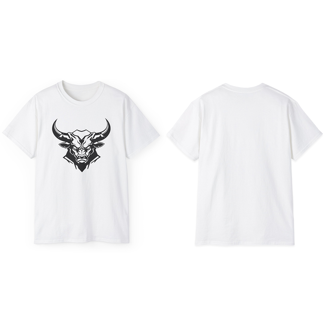 100% Cotton Short Sleeve Tee | Minimalism-Bull-007