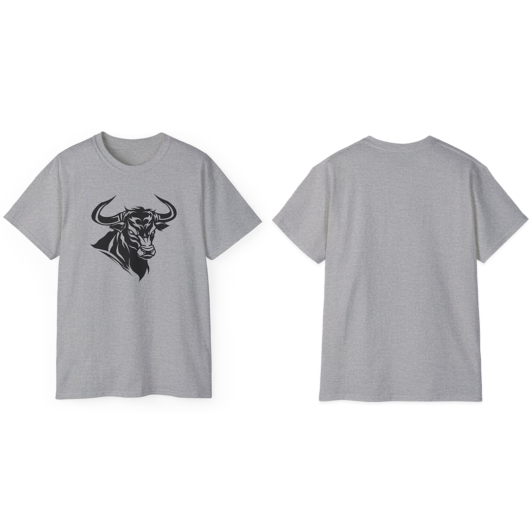 100% Cotton Short Sleeve Tee | Minimalism-Bull-011