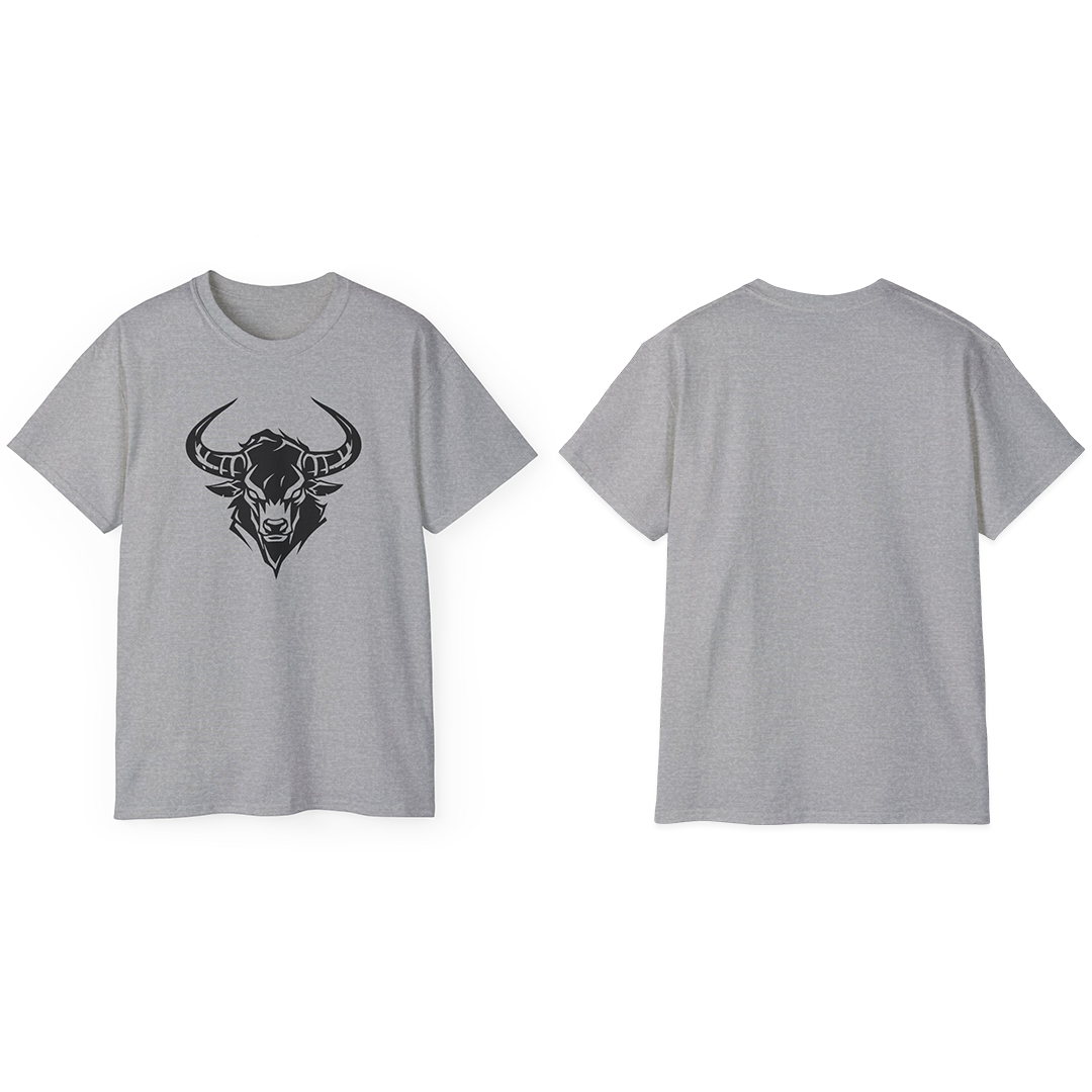 100% Cotton Short Sleeve Tee | Minimalism-Bull-013