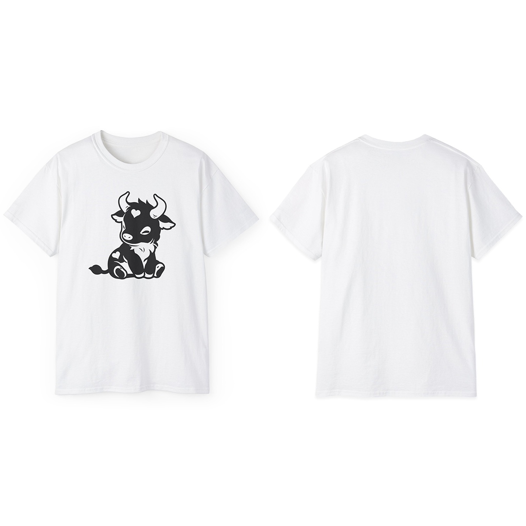 100% Cotton Short Sleeve Tee | Minimalism-Bull-020