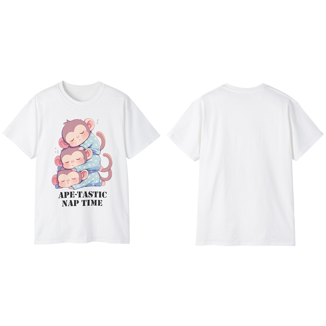 100% Cotton Short Sleeve Tee | Kawaii-Ape-003