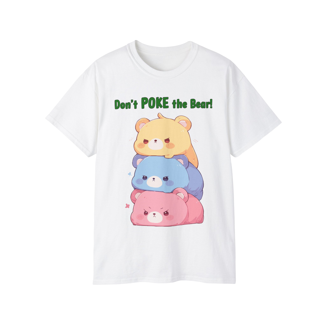 100% Cotton Short Sleeve Tee | Kawaii-Bear-002