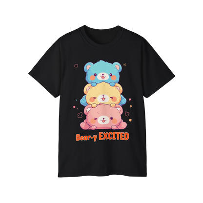 100% Cotton Short Sleeve Tee | Kawaii-Bear-003