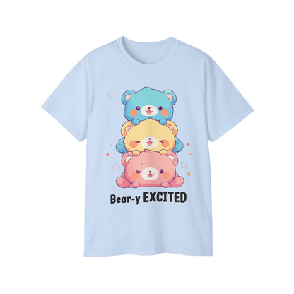 100% Cotton Short Sleeve Tee | Kawaii-Bear-003