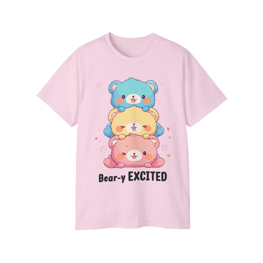 100% Cotton Short Sleeve Tee | Kawaii-Bear-003