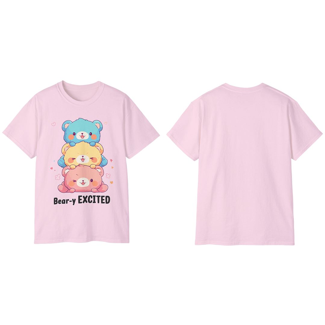 100% Cotton Short Sleeve Tee | Kawaii-Bear-003