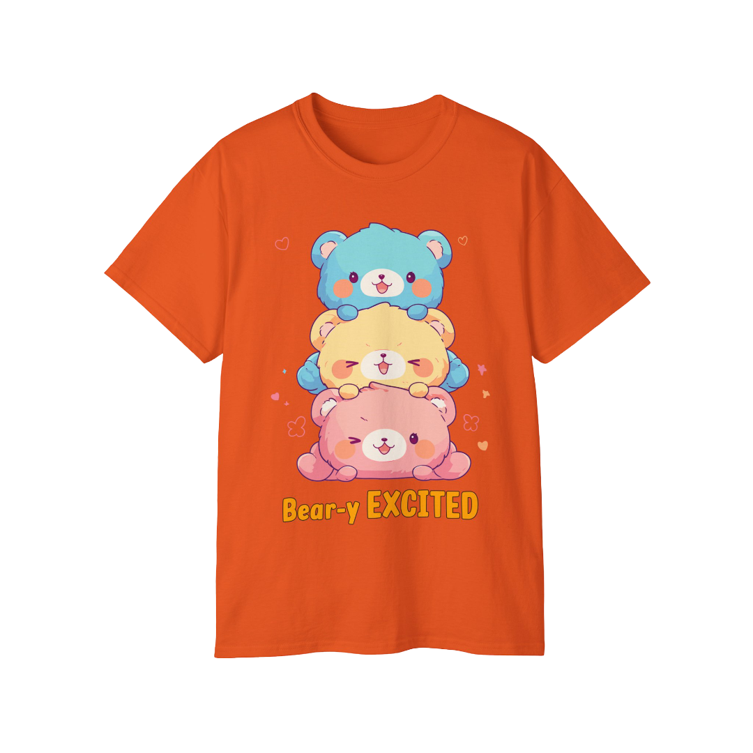 100% Cotton Short Sleeve Tee | Kawaii-Bear-003