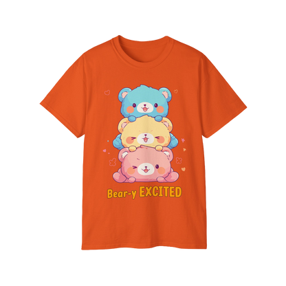 100% Cotton Short Sleeve Tee | Kawaii-Bear-003