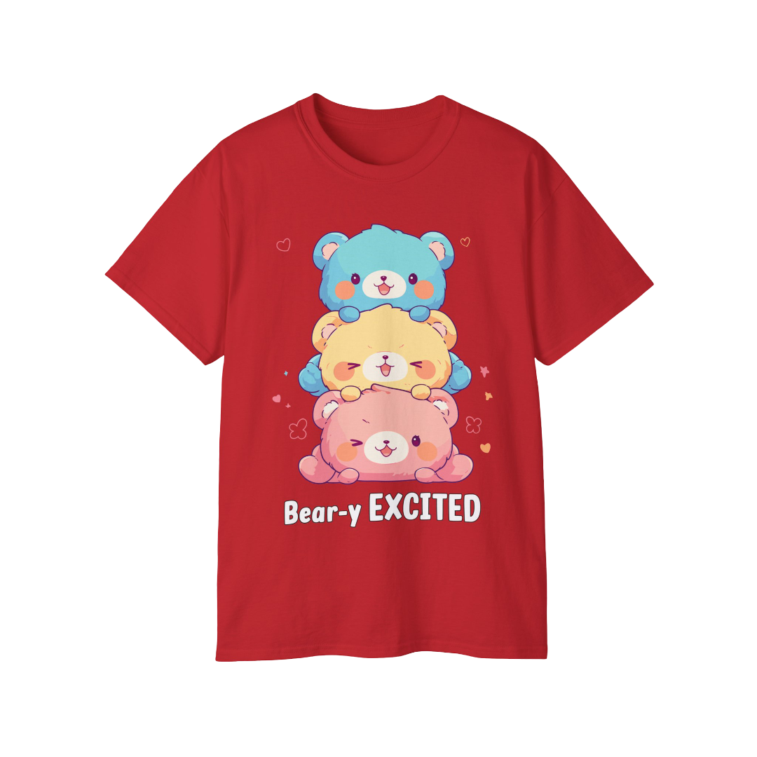 100% Cotton Short Sleeve Tee | Kawaii-Bear-003