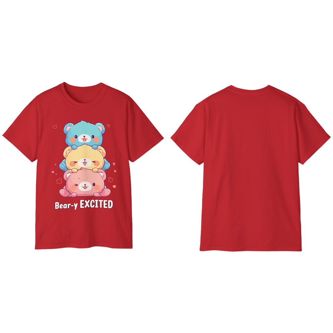 100% Cotton Short Sleeve Tee | Kawaii-Bear-003