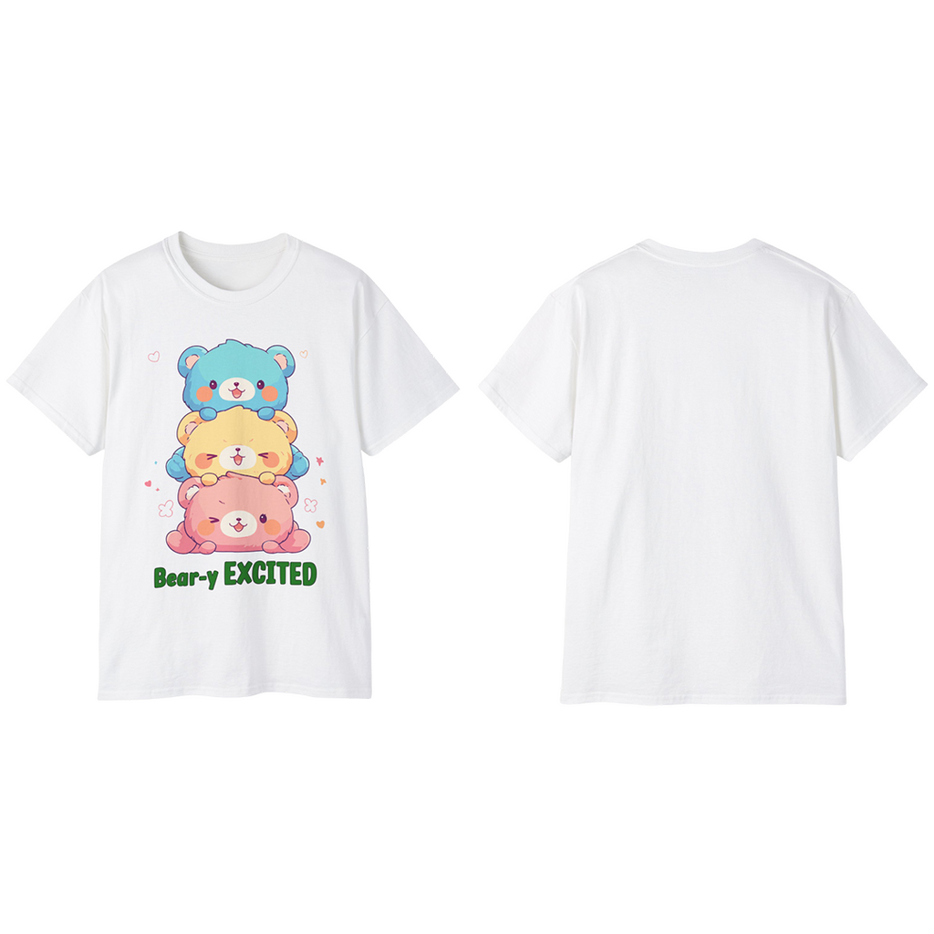 100%纯棉短袖T恤 | Kawaii-Bear-003