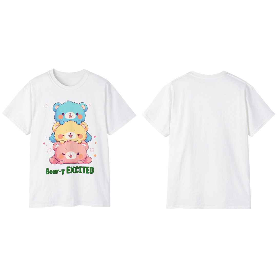 100%纯棉短袖T恤 | Kawaii-Bear-003