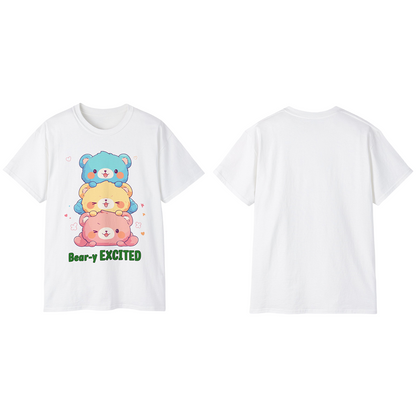 100% Cotton Short Sleeve Tee | Kawaii-Bear-003