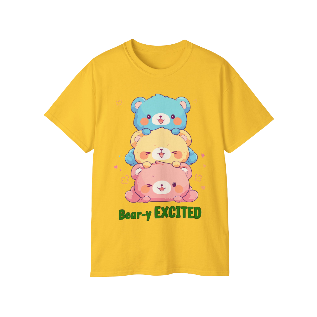 100% Cotton Short Sleeve Tee | Kawaii-Bear-003