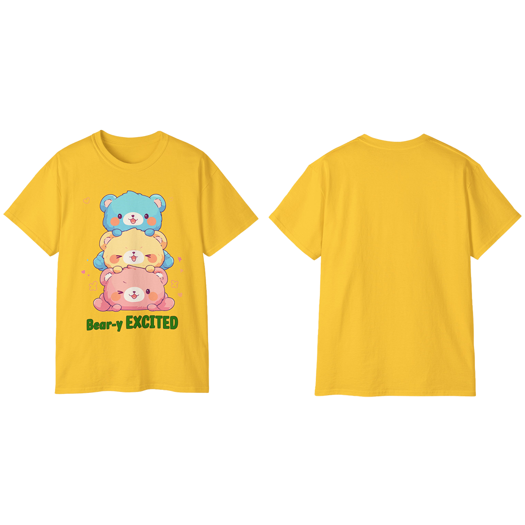 100% Cotton Short Sleeve Tee | Kawaii-Bear-003