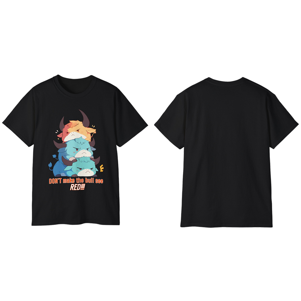 100% Cotton Short Sleeve Tee | Kawaii-Bull-001