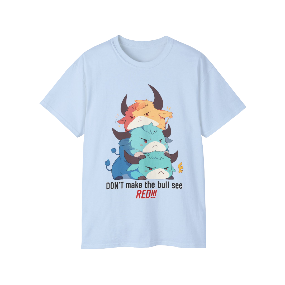 100% Cotton Short Sleeve Tee | Kawaii-Bull-001