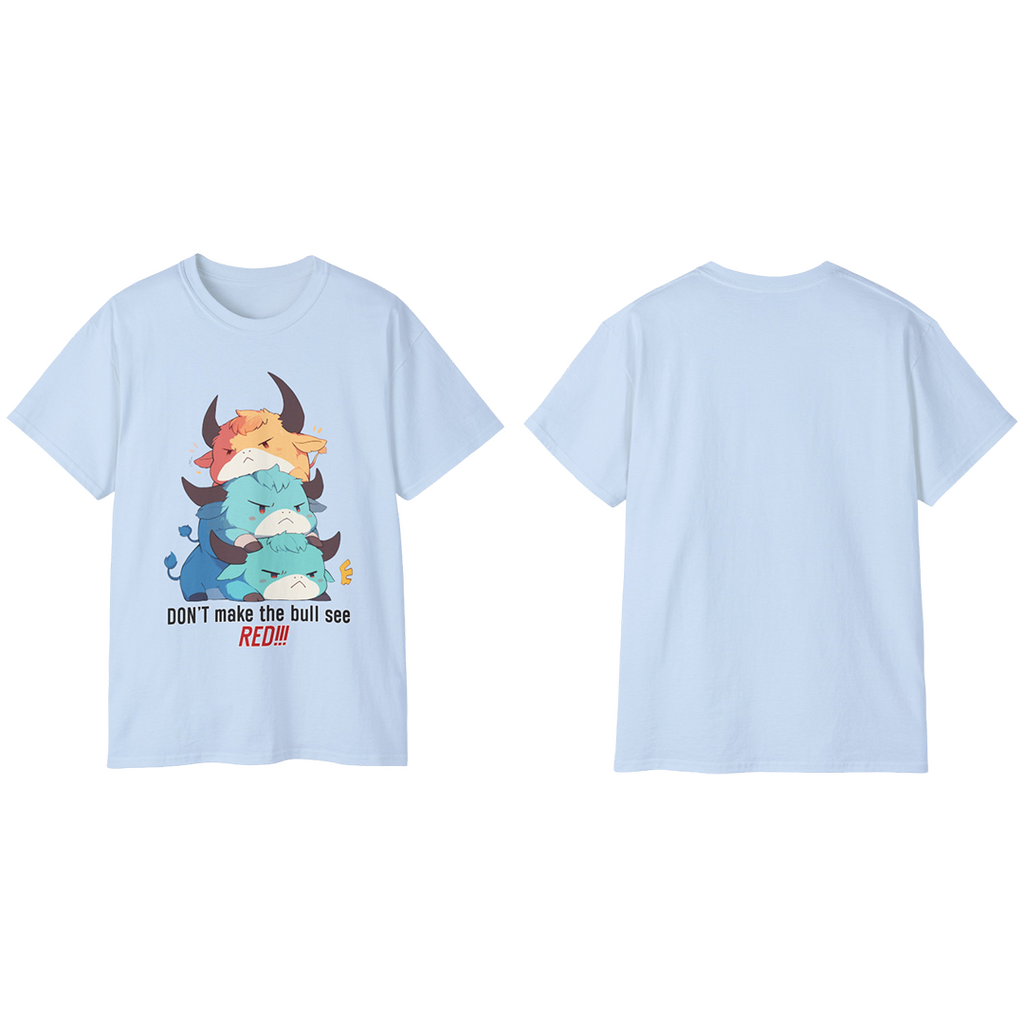 100% Cotton Short Sleeve Tee | Kawaii-Bull-001