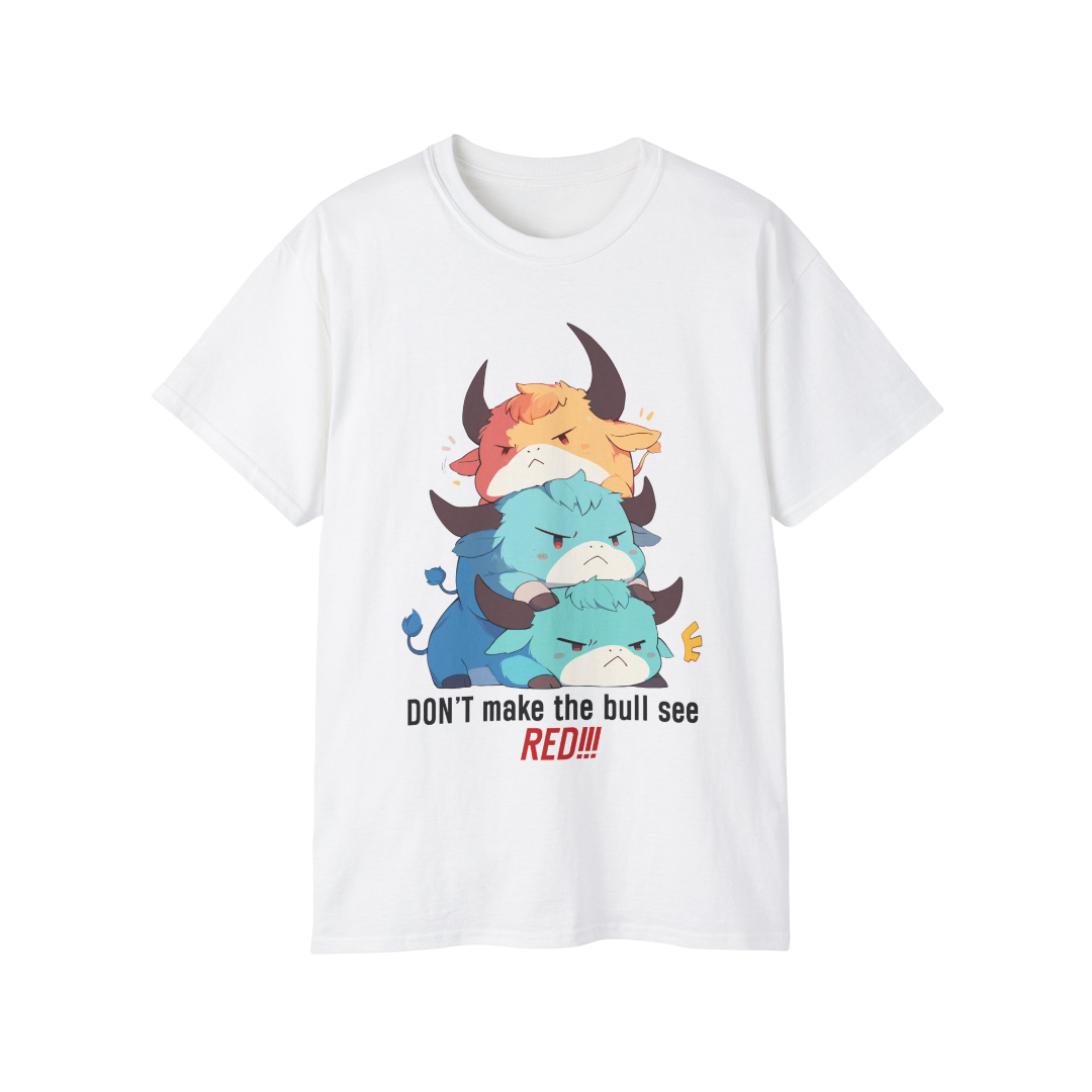 100% Cotton Short Sleeve Tee | Kawaii-Bull-001