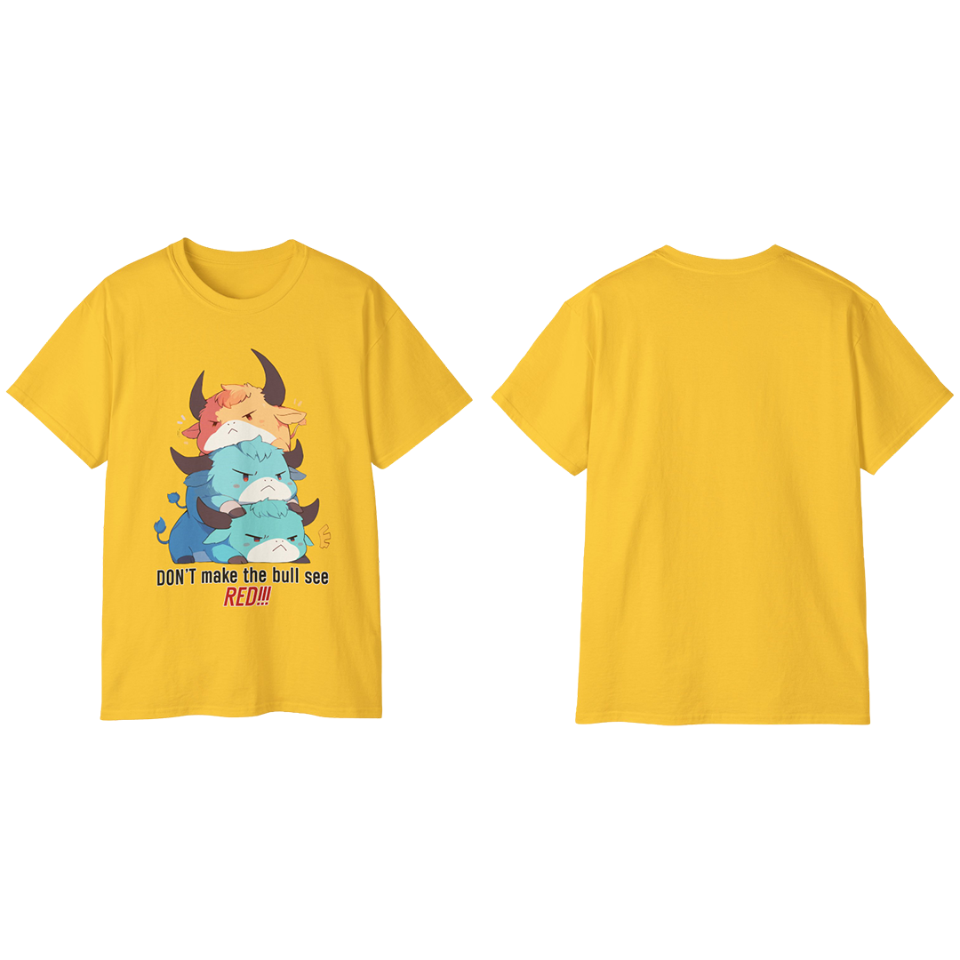 100% Cotton Short Sleeve Tee | Kawaii-Bull-001