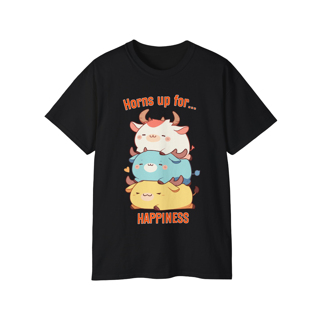 100% Cotton Short Sleeve Tee | Kawaii-Bull-002