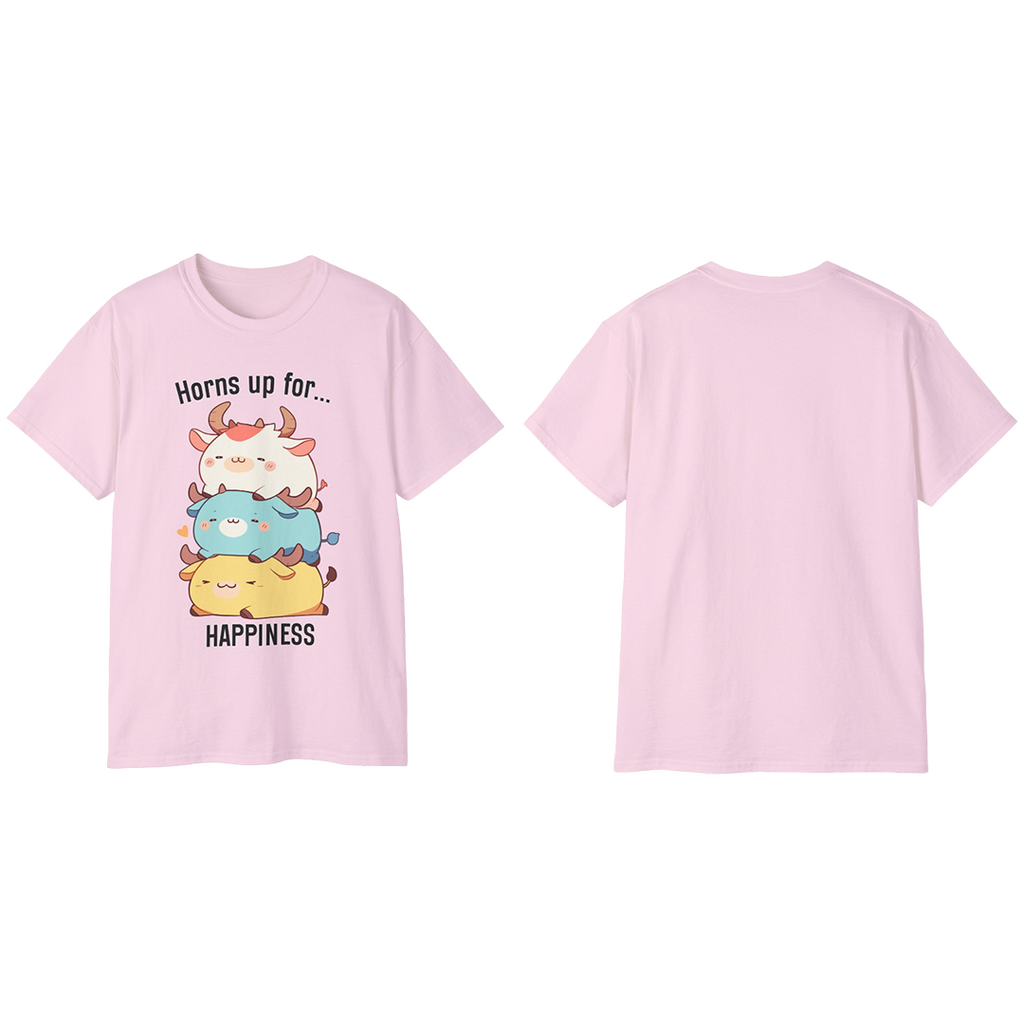 100% Cotton Short Sleeve Tee | Kawaii-Bull-002