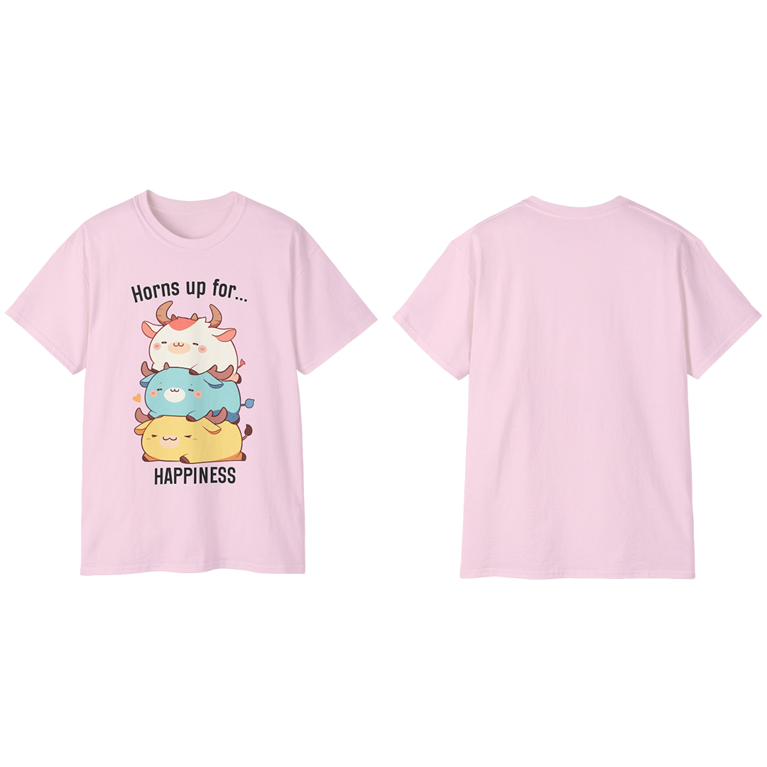 100% Cotton Short Sleeve Tee | Kawaii-Bull-002