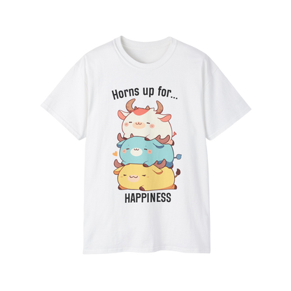 100% Cotton Short Sleeve Tee | Kawaii-Bull-002