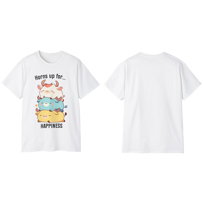 100% Cotton Short Sleeve Tee | Kawaii-Bull-002