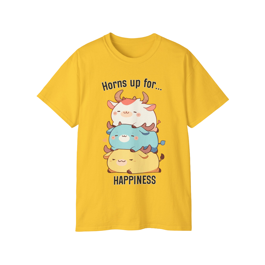 100% Cotton Short Sleeve Tee | Kawaii-Bull-002