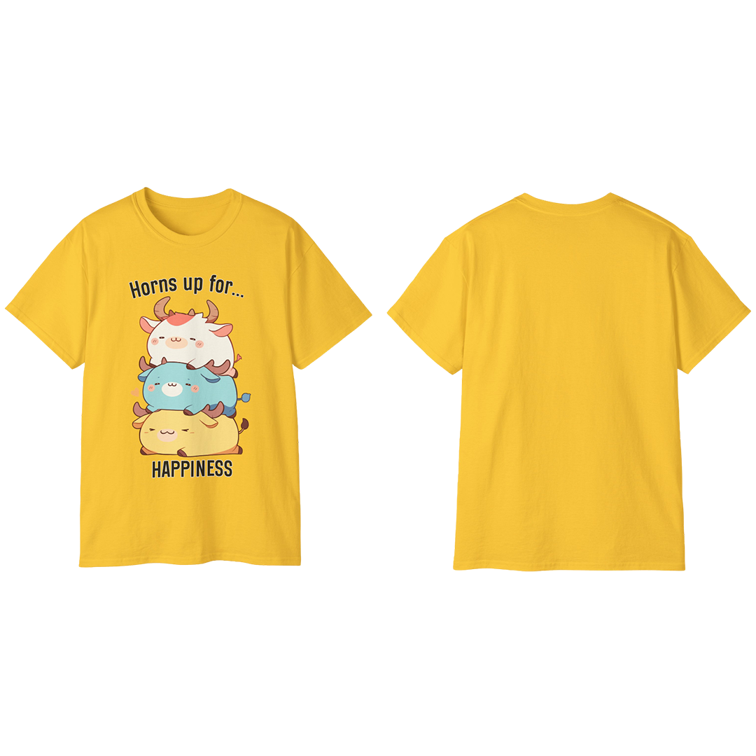 100% Cotton Short Sleeve Tee | Kawaii-Bull-002